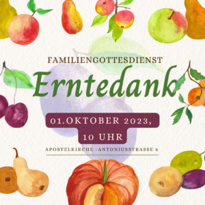 Read more about the article Jetzt auf Youtube zum Nachschauen: Familiengottesdienst zum Erntedank