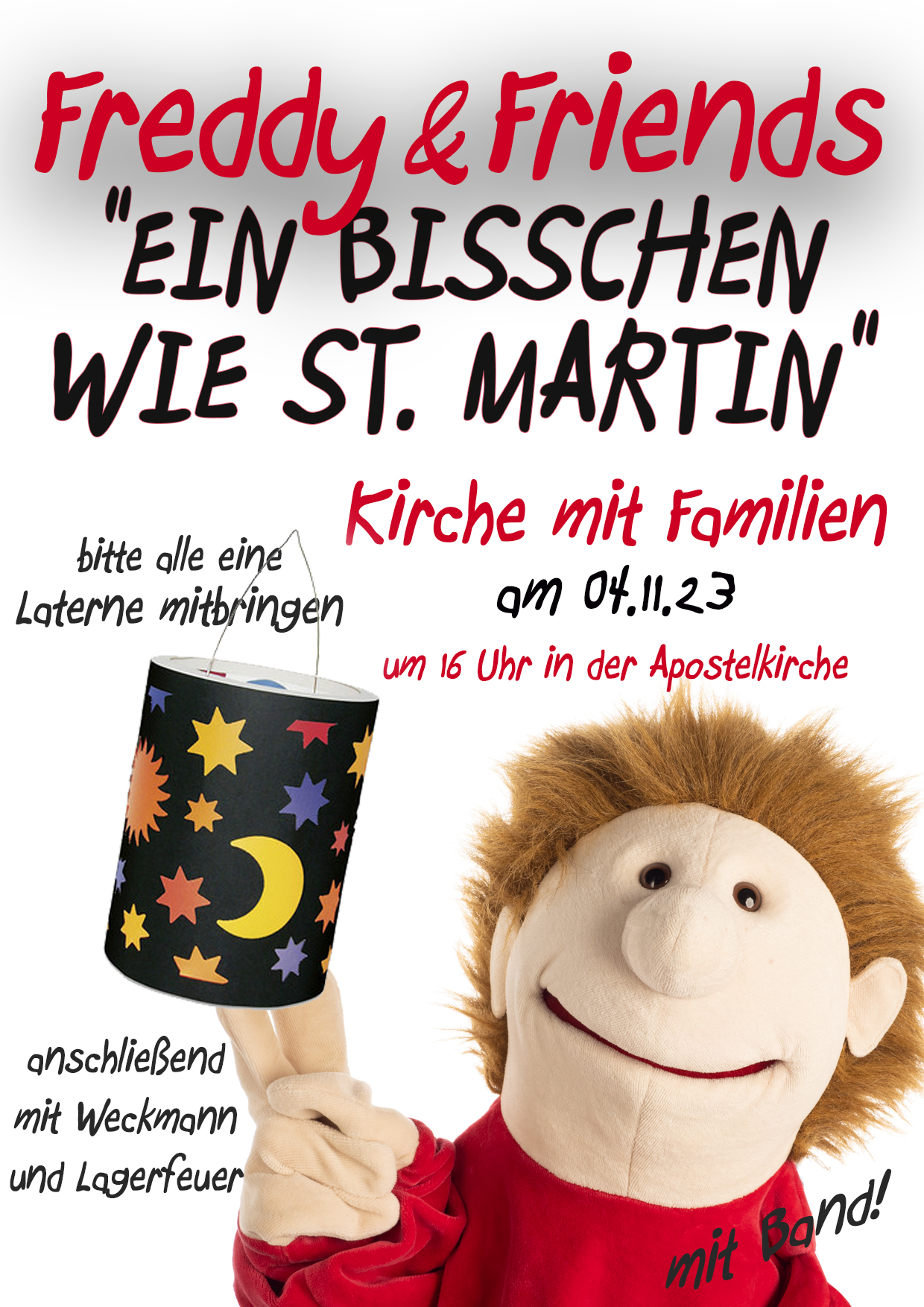 Read more about the article Freddy & Friends am 04.11.2023 mit Laternen, Weckmann und Lagerfeuer