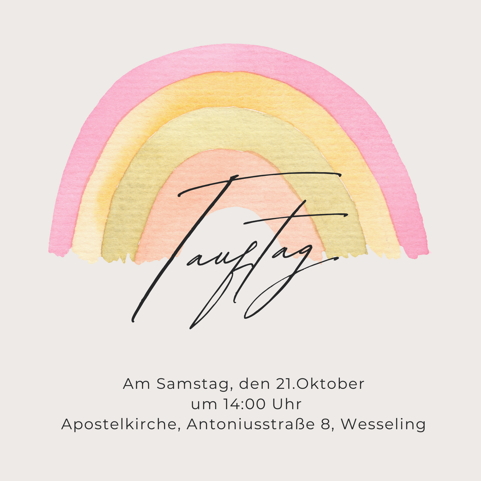 You are currently viewing Tauftag im Oktober