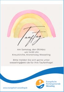 Mehr über den Artikel erfahren Taufsamstag im März in der Kreuzkirche
