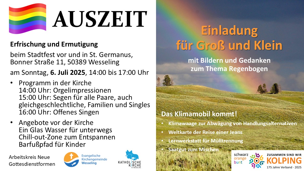 Du betrachtest gerade Einladung zur Auszeit auf dem Stadtfest am Sonntag, 6. Juli 2025