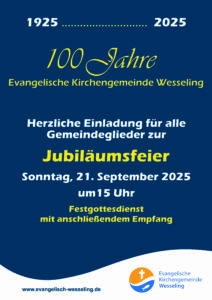 Mehr über den Artikel erfahren Einladung zum 100jährigen Jubiläum